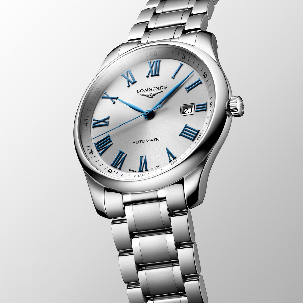 Master Men Automatic Silver Dial Analog Stainless Steel Watch L28934796