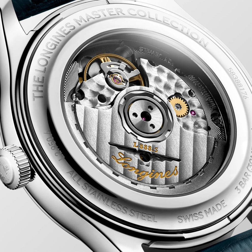 Master Men Automatic White Dial Analog Leather Watch L29504732