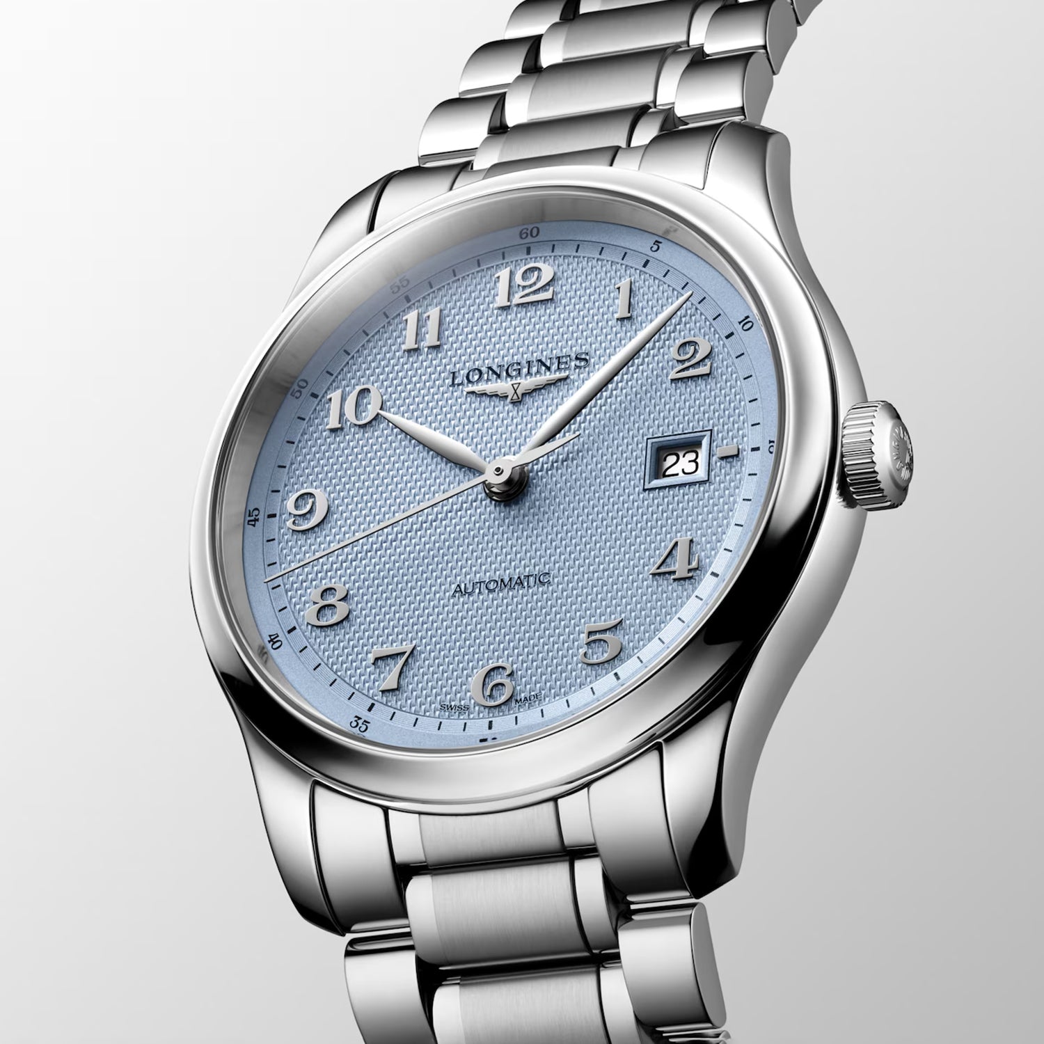 Master Men Automatic Blue Dial Analog Stainless Steel Watch L29504996