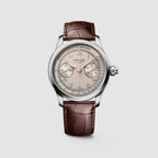 Master Monopusher Men Automatic Ivory Dial Chronograph Leather Watch L29604782