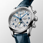 Master Moonphase Men Automatic Silver Dial Chronograph Leather Watch L29624732