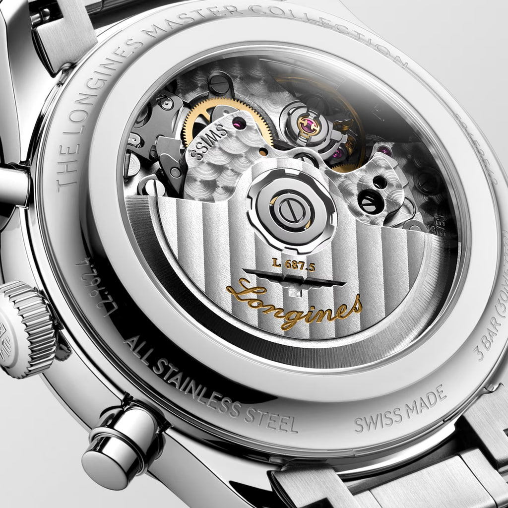 Master Moonphase Men Automatic Silver Dial Chronograph Stainless Steel Watch L29624736