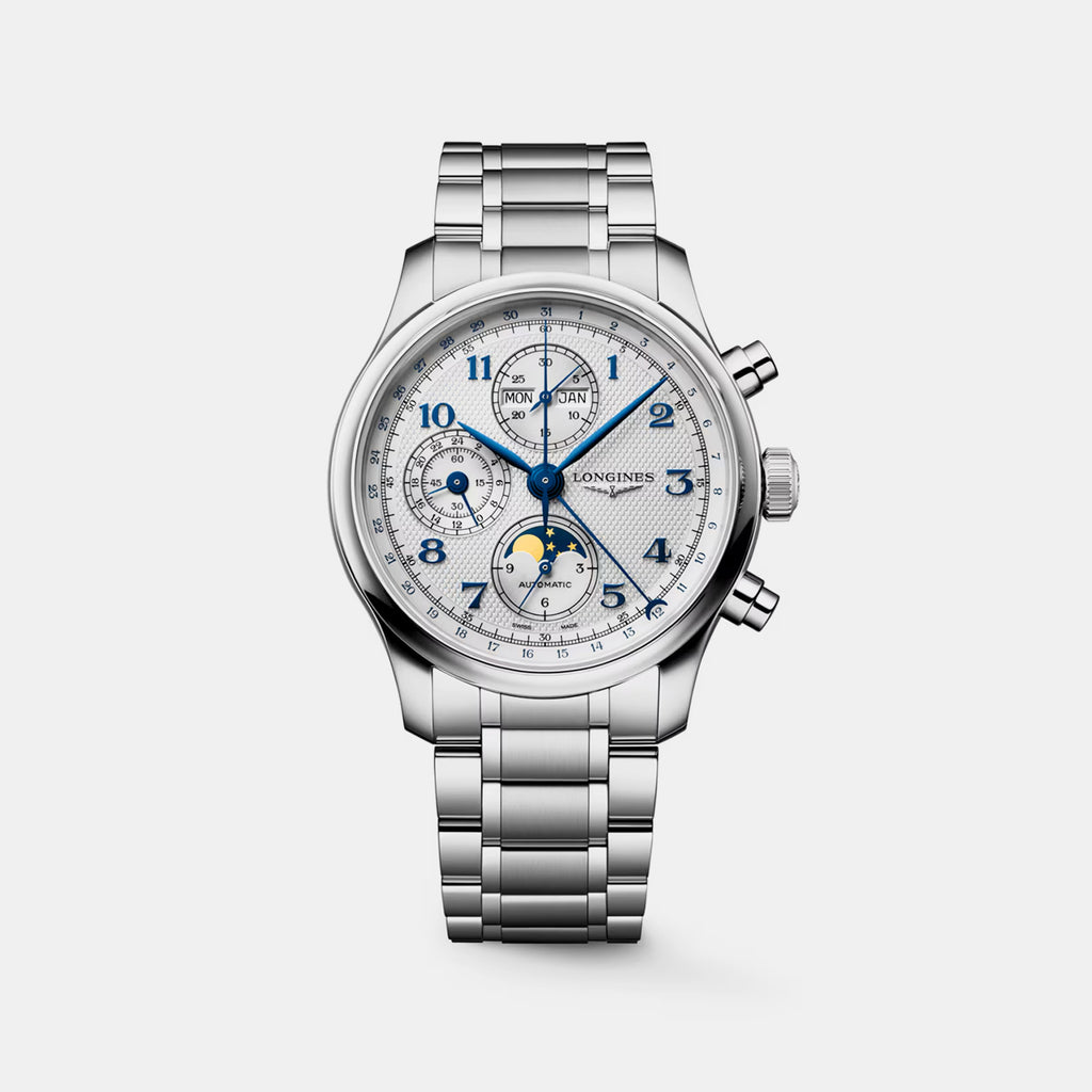 Master Moonphase Men Automatic Silver Dial Chronograph Stainless Steel Watch L29624736