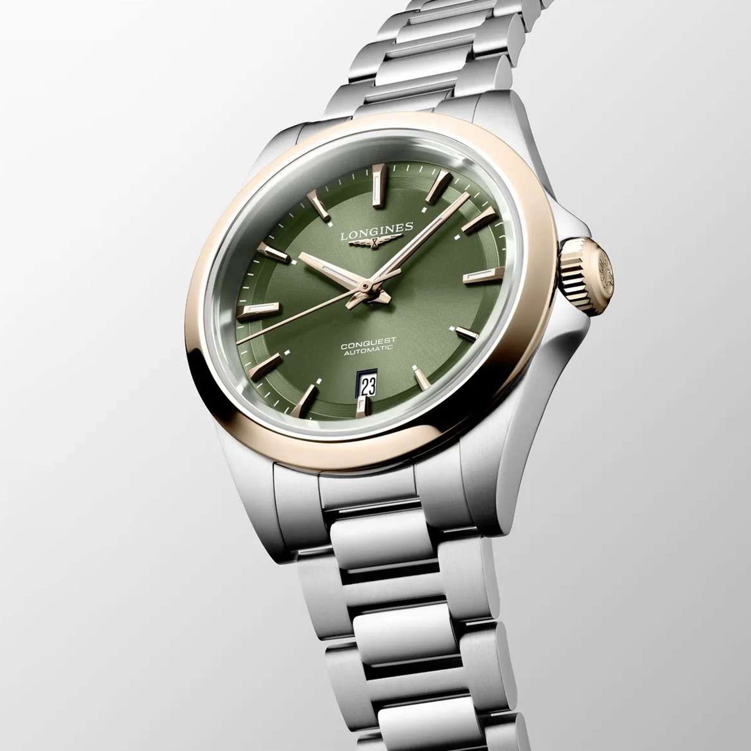 Conquest Women Automatic Green Dial Analog Stainless Steel Watch L33205026