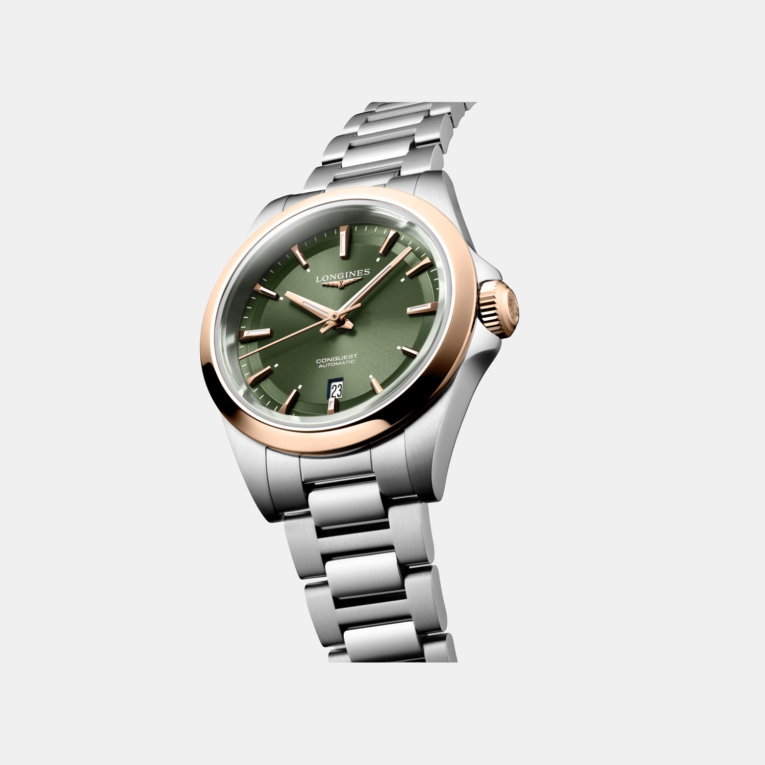 Conquest Women Automatic Green Dial Analog Stainless Steel Watch L33205026