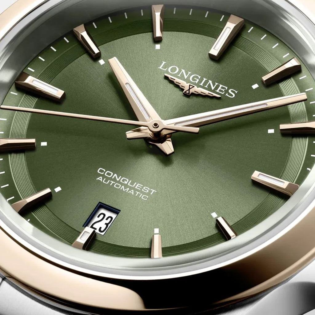 Conquest Women Automatic Green Dial Analog Stainless Steel Watch L33205026