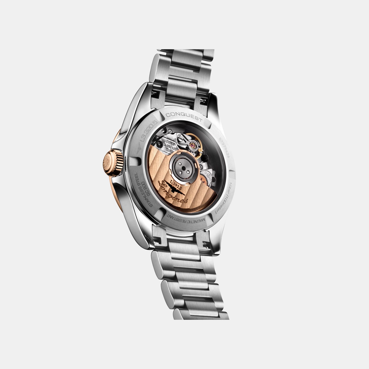 Conquest Women Automatic Green Dial Analog Stainless Steel Watch L33205026