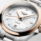 Conquest Women Automatic Mother Of Pearl Dial Analog Stainless Steel Watch L33205876