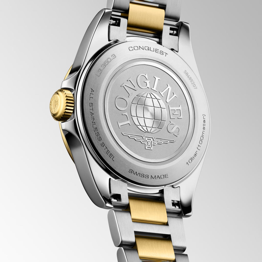 Conquest Women Quartz White Dial Analog Stainless Steel Watch L33503127