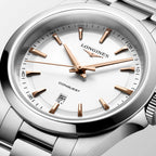 Conquest Women Quartz White Dial Analog Stainless Steel Watch L33504186