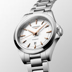 Conquest Women Quartz White Dial Analog Stainless Steel Watch L33504186