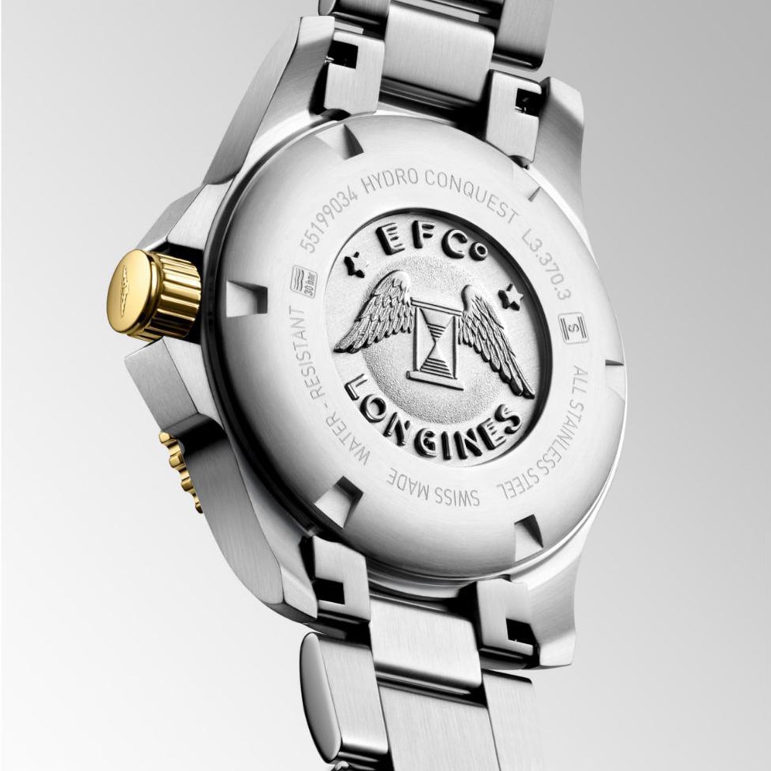 Hydroconquest Women Quartz Mother Of Pearl Dial Analog Stainless Steel Watch L33703876