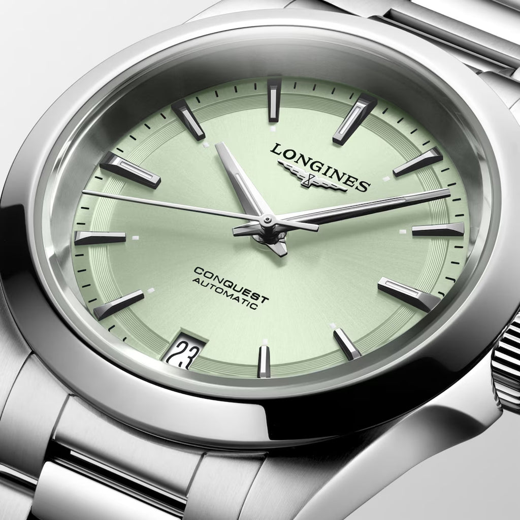 Conquest Women Automatic Green Dial Analog Stainless Steel Watch L34304026