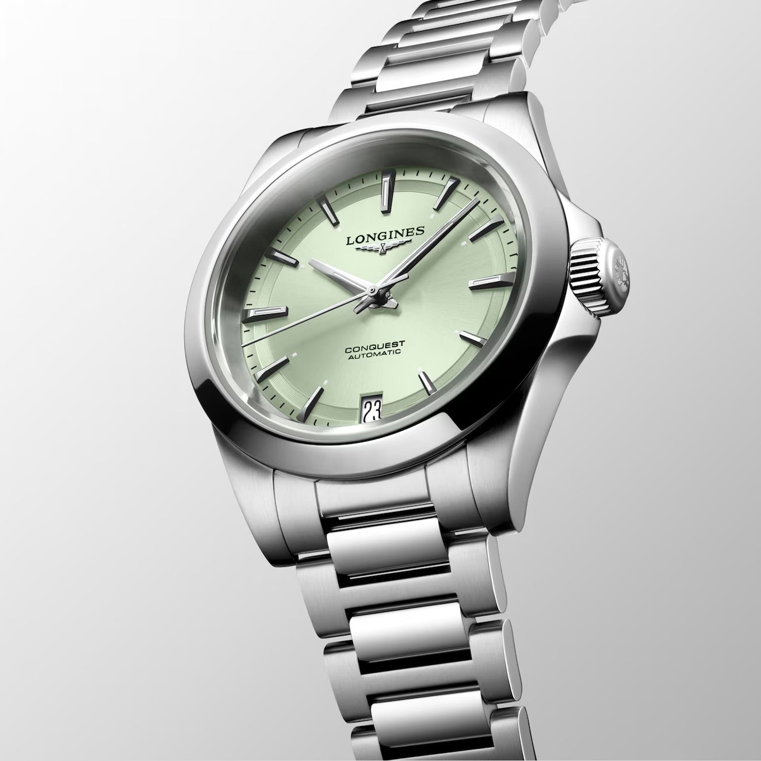 Conquest Women Automatic Green Dial Analog Stainless Steel Watch L34304026