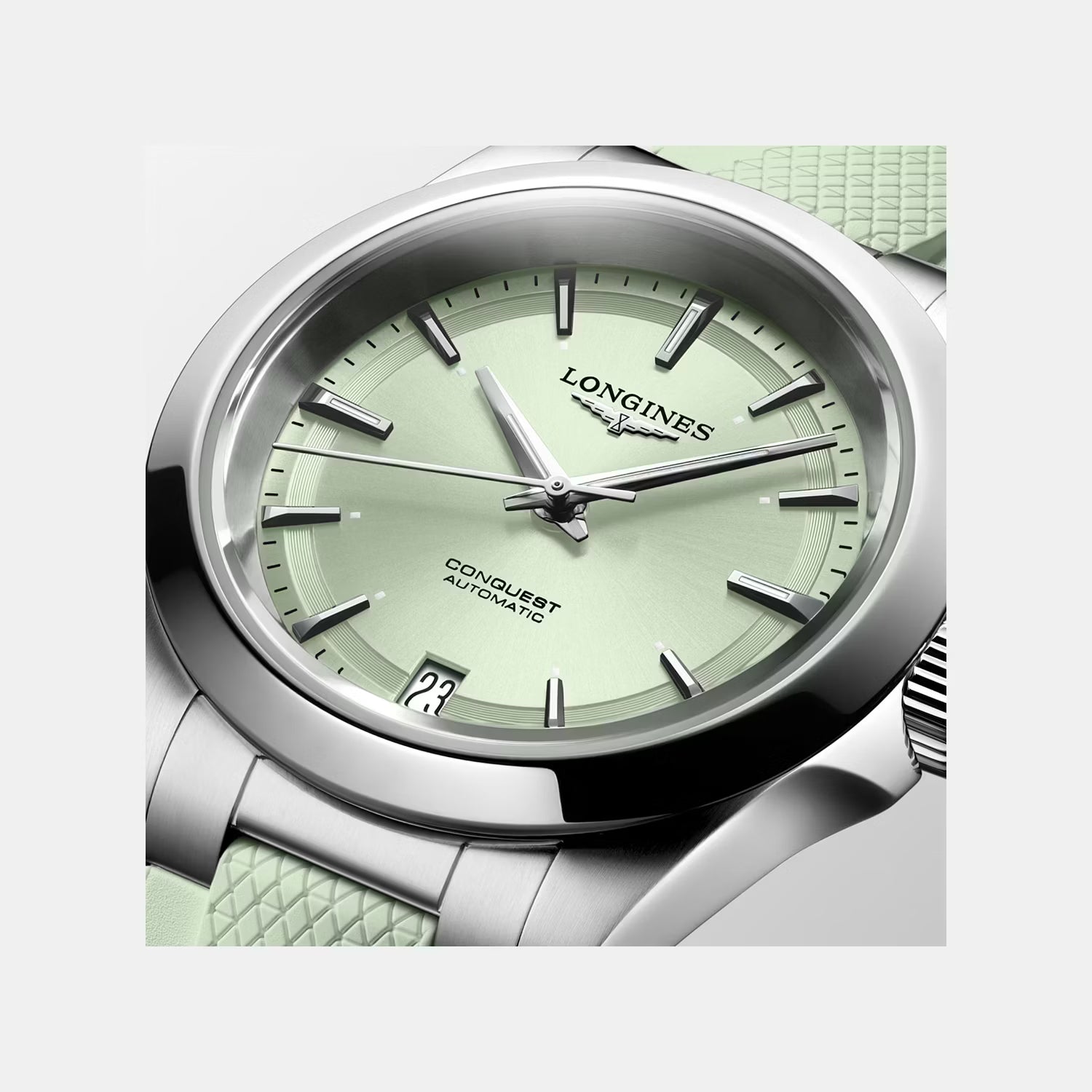 Conquest Women Automatic Green Dial Analog Leather Watch L34304029