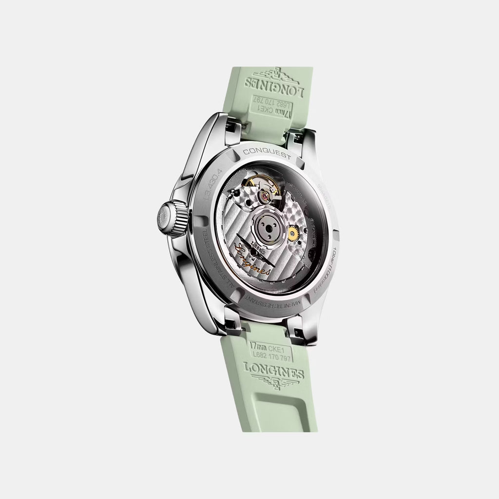 Conquest Women Automatic Green Dial Analog Leather Watch L34304029