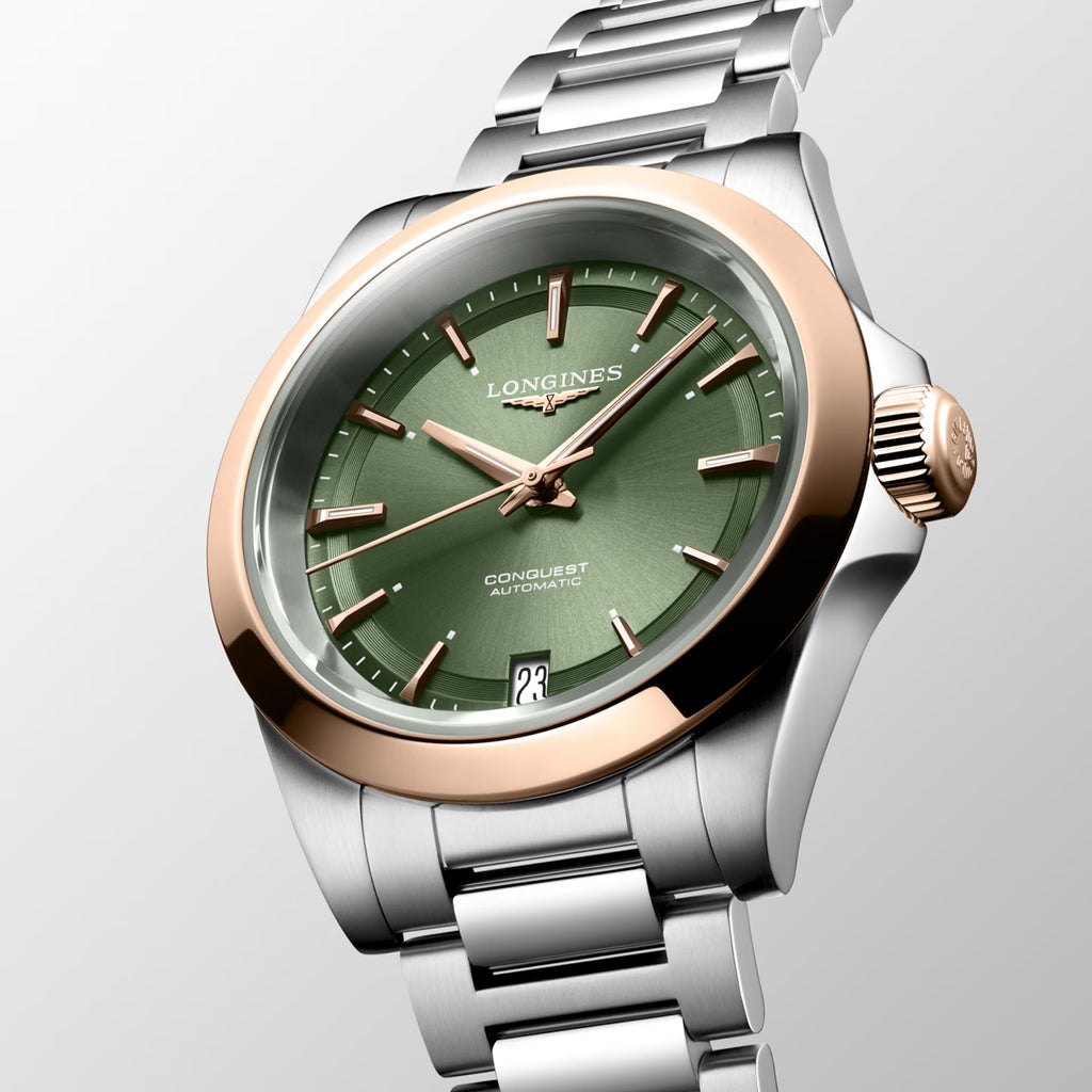 Conquest Women Automatic Green Dial Analog Stainless Steel Watch L34305026