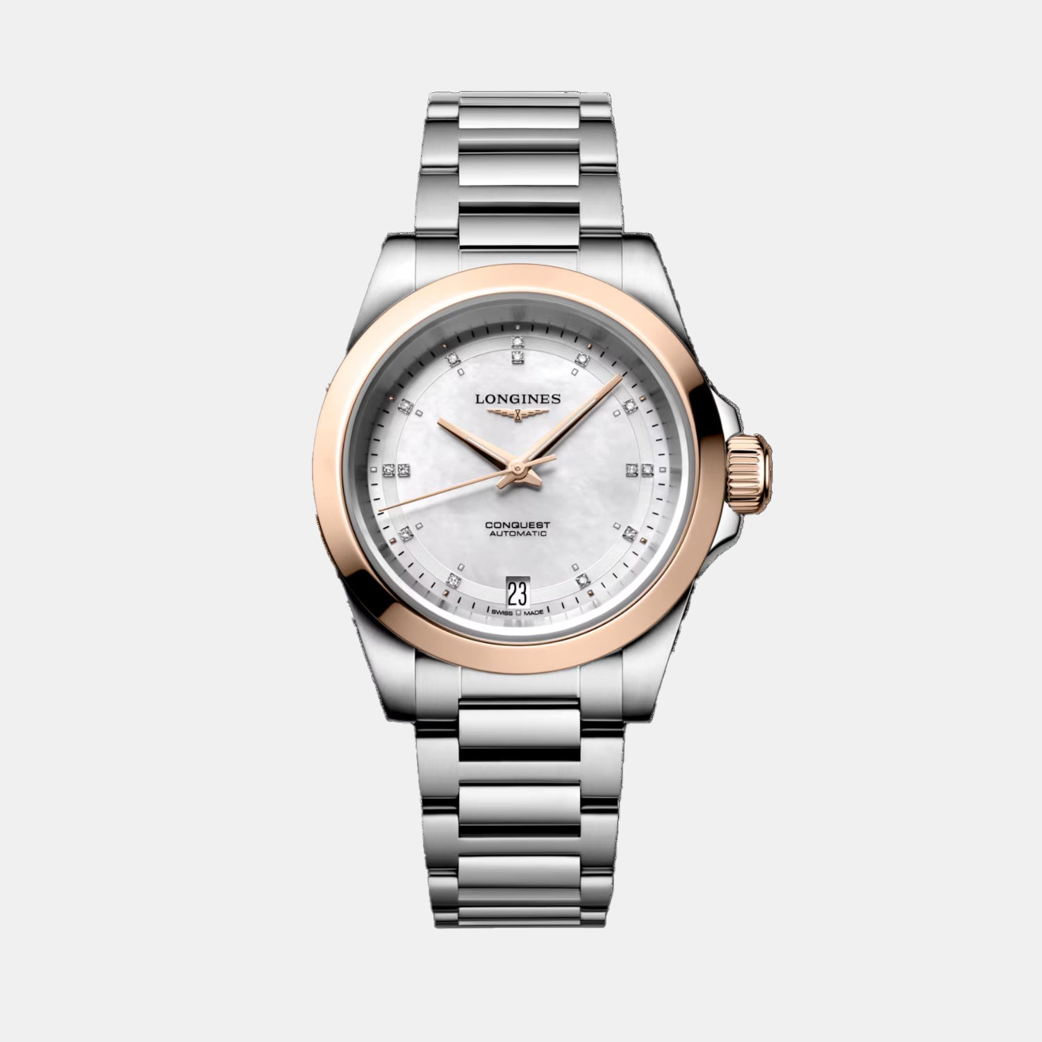 Conquest Women Automatic White Dial Analog Stainless Steel Watch L34305876