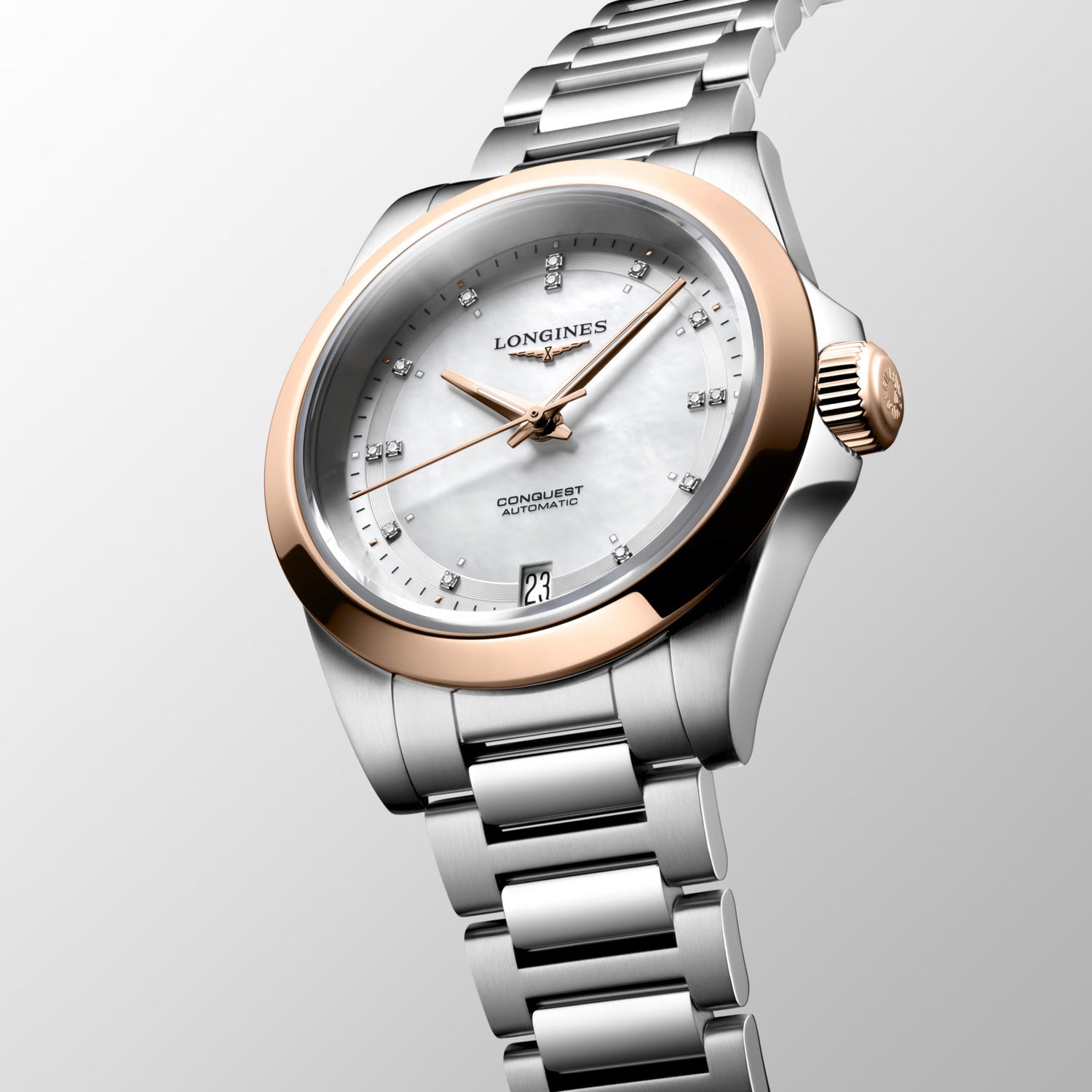 Conquest Women Automatic White Dial Analog Stainless Steel Watch L34305876