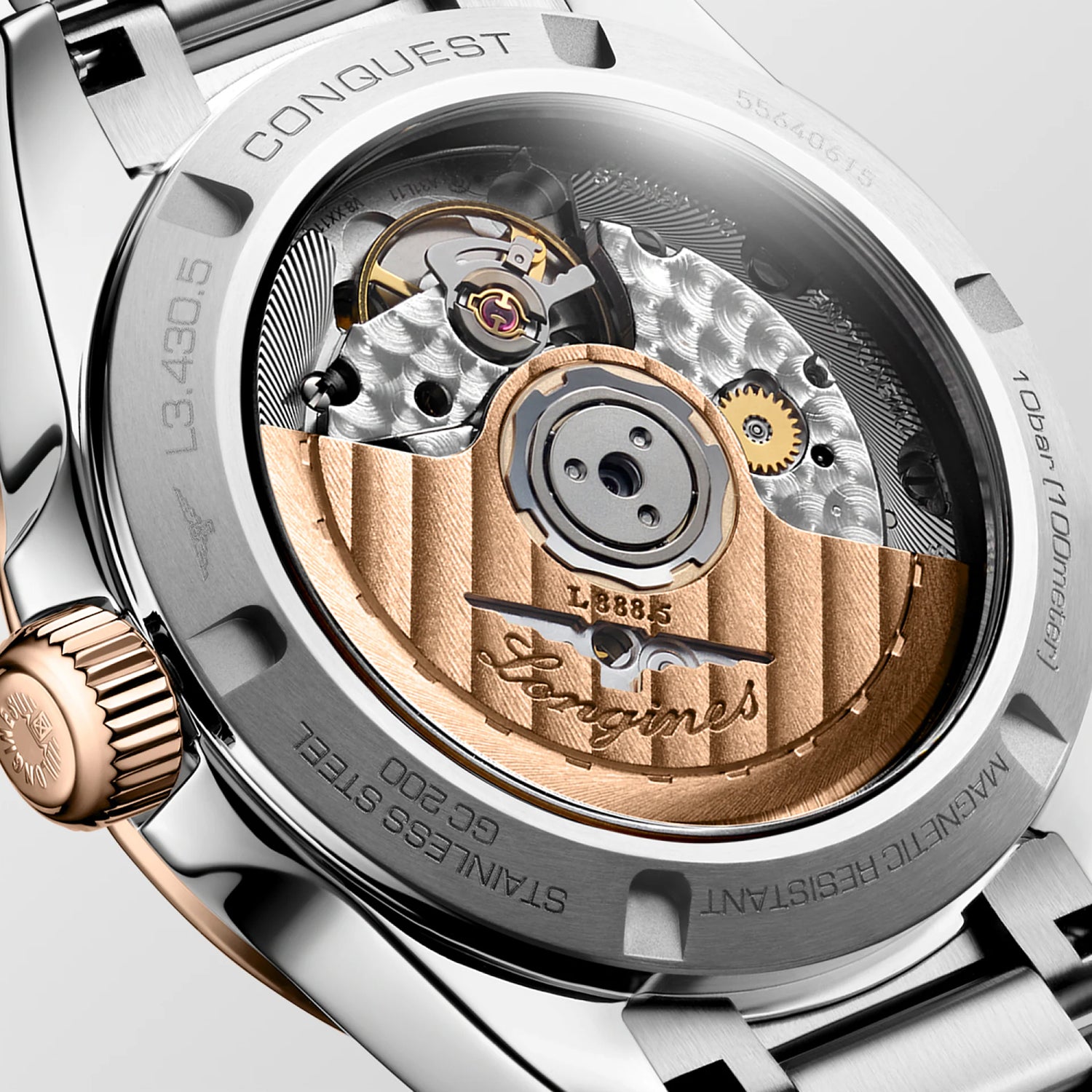 Conquest Women Automatic Purple Dial Analog Stainless Steel Watch L34305986