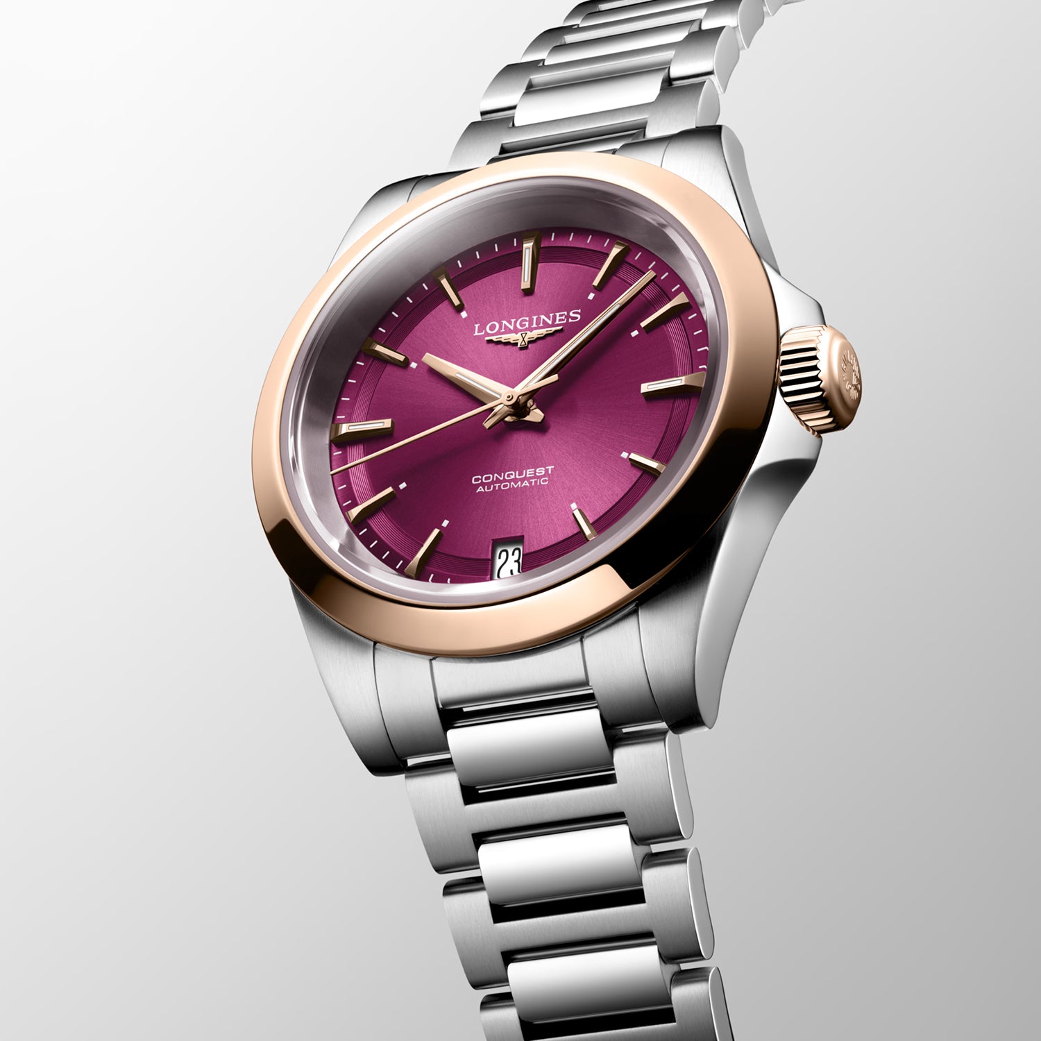 Conquest Women Automatic Purple Dial Analog Stainless Steel Watch L34305986