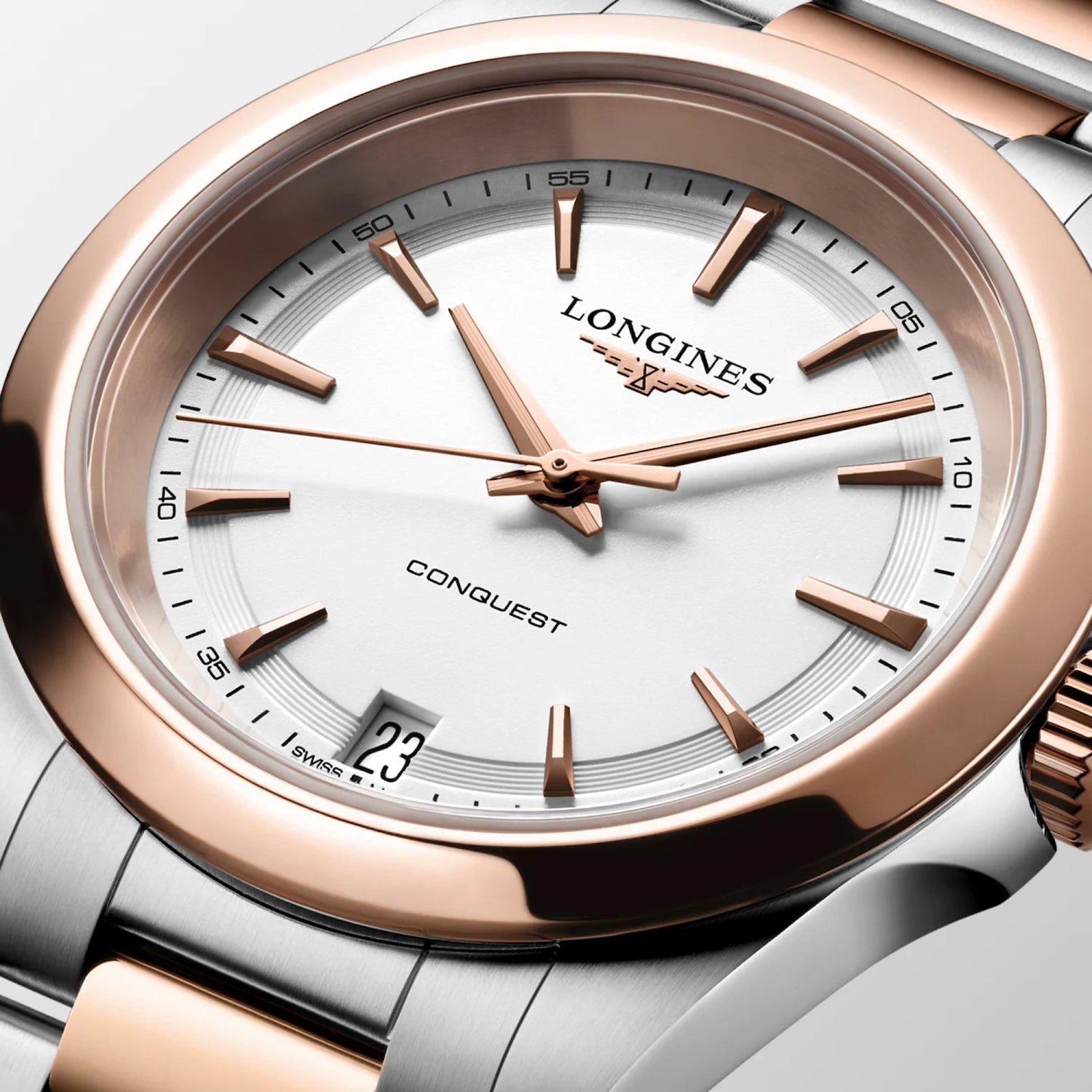 Conquest Women Quartz White Dial Analog Stainless Steel Watch L34603187