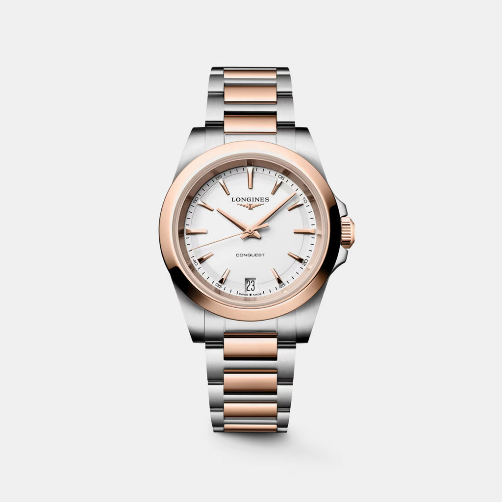 Conquest Women Quartz White Dial Analog Stainless Steel Watch L34603187