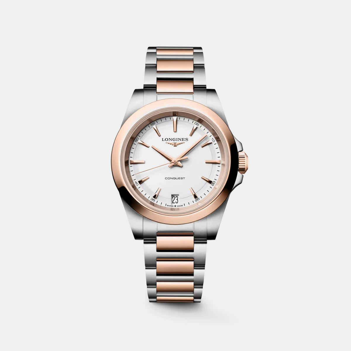 Conquest Women Quartz White Dial Analog Stainless Steel Watch L34603187