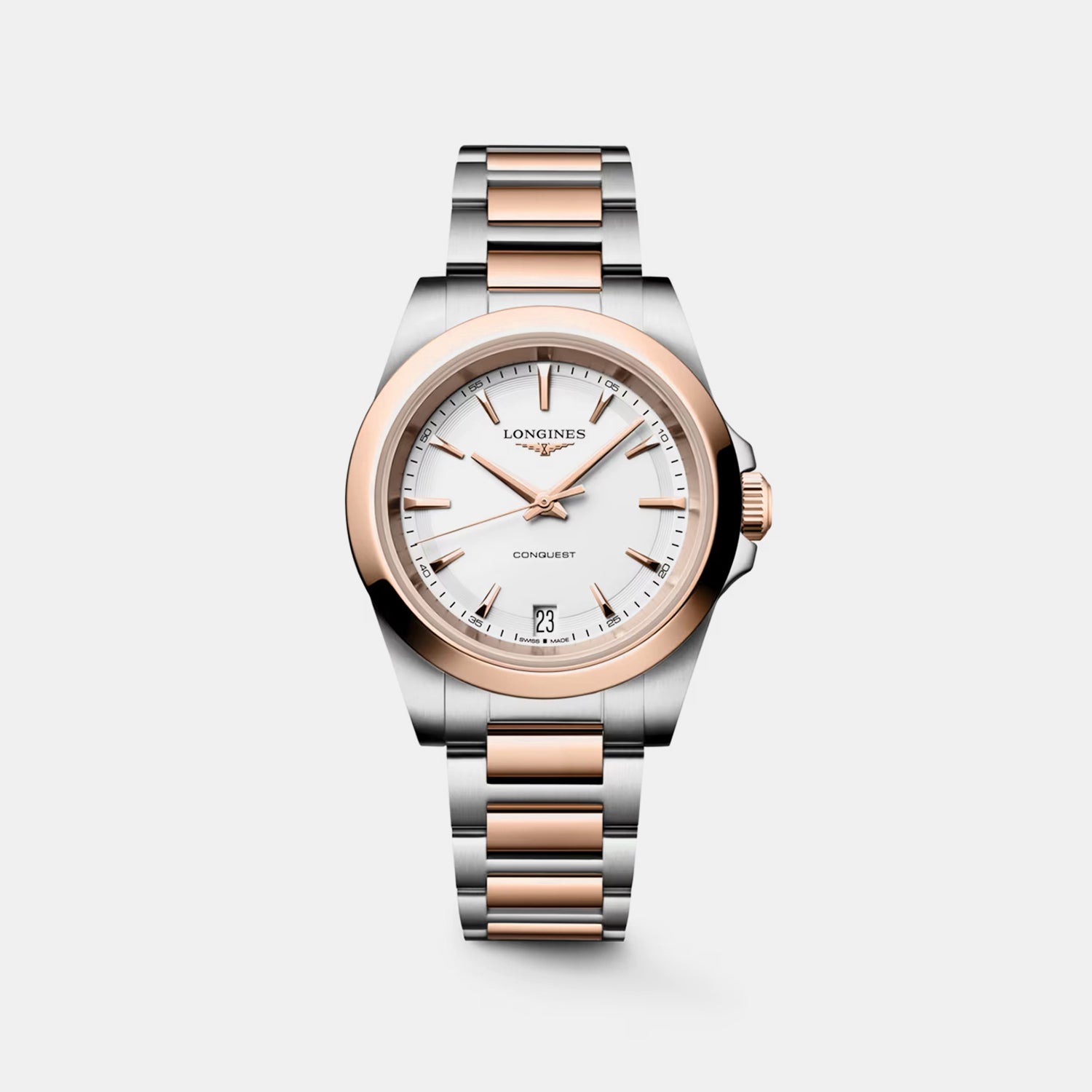 Conquest Women Quartz White Dial Analog Stainless Steel Watch L34603187