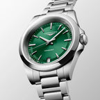Conquest Women Quartz Green Dial Analog Stainless Steel Watch L34604096