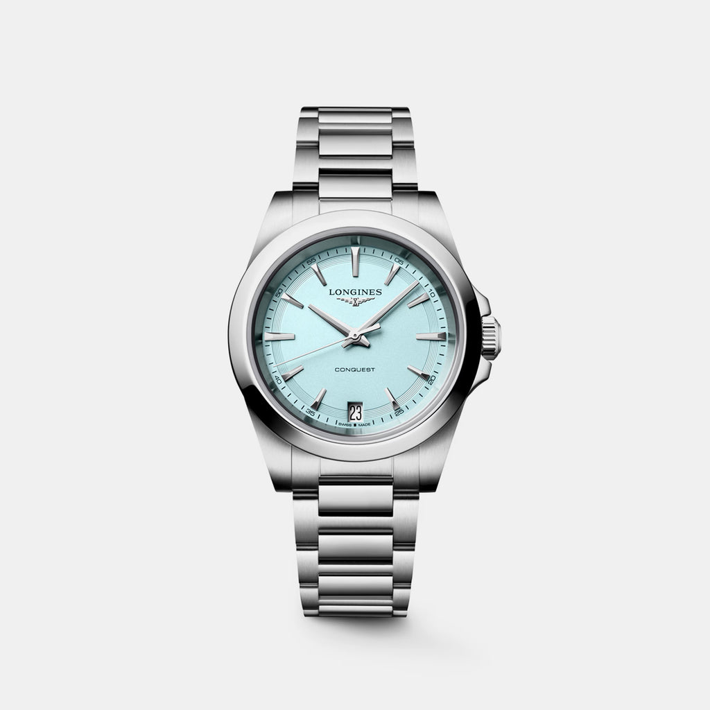 Conquest Women Quartz Blue Dial Analog Stainless Steel Watch L34604926