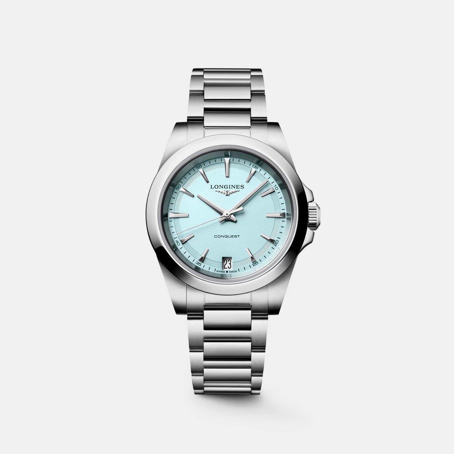 Conquest Women Quartz Blue Dial Analog Stainless Steel Watch L34604926