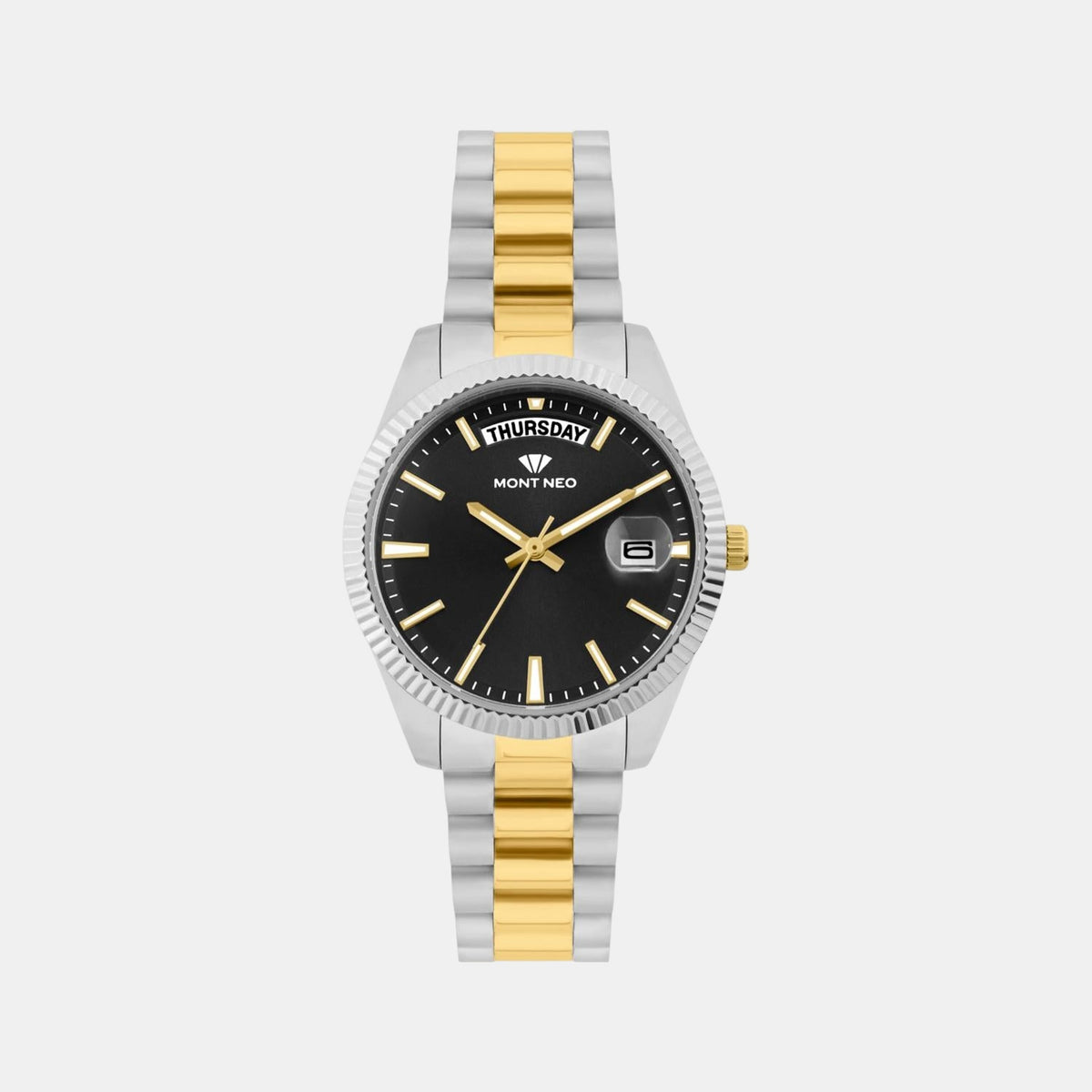 Women Quartz Black Dial Analog Stainless Steel Watch L3505D-M1204