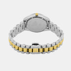 Men Quartz Black Dial Analog Stainless Steel Watch L3505D-M1204