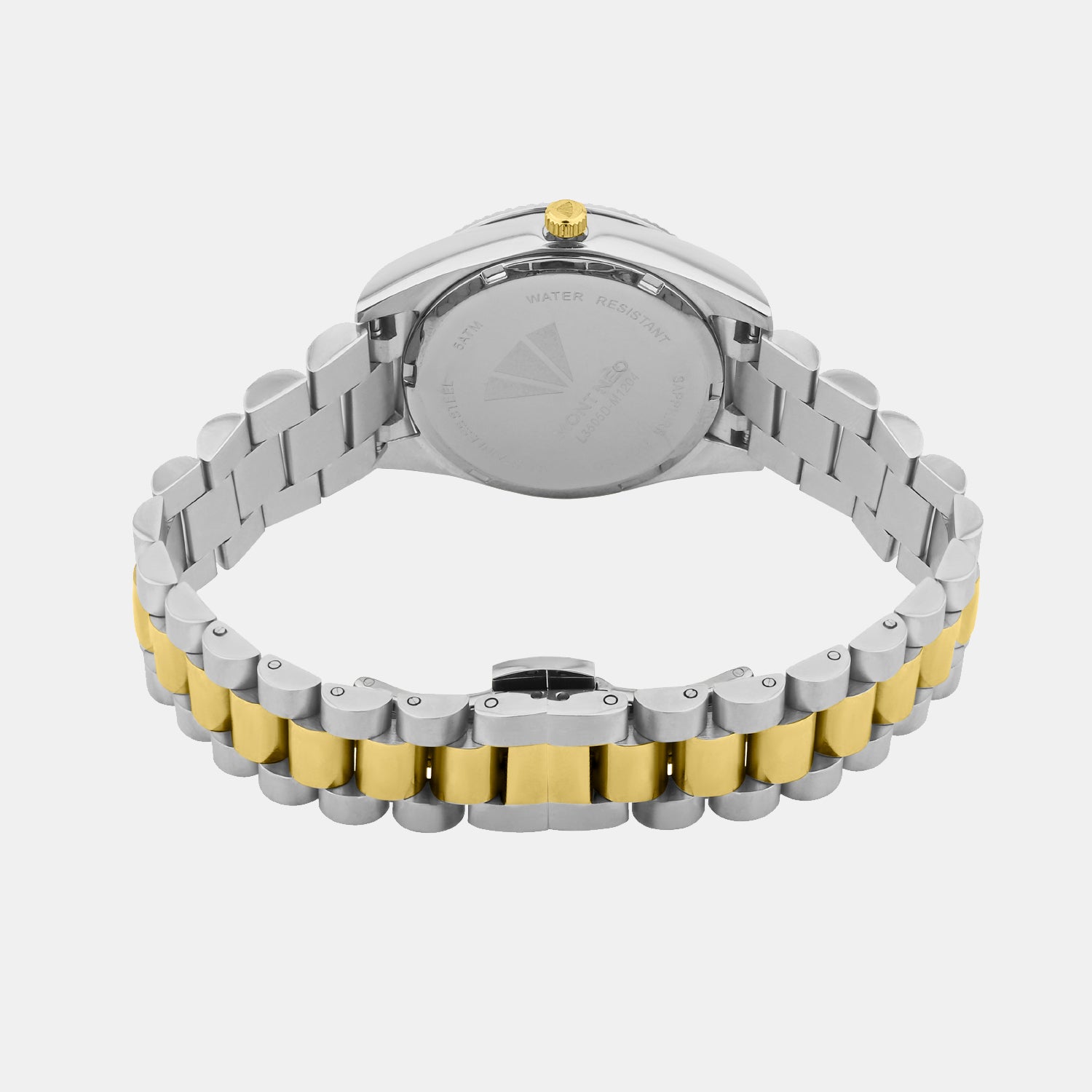 Men Quartz Black Dial Analog Stainless Steel Watch L3505D-M1204