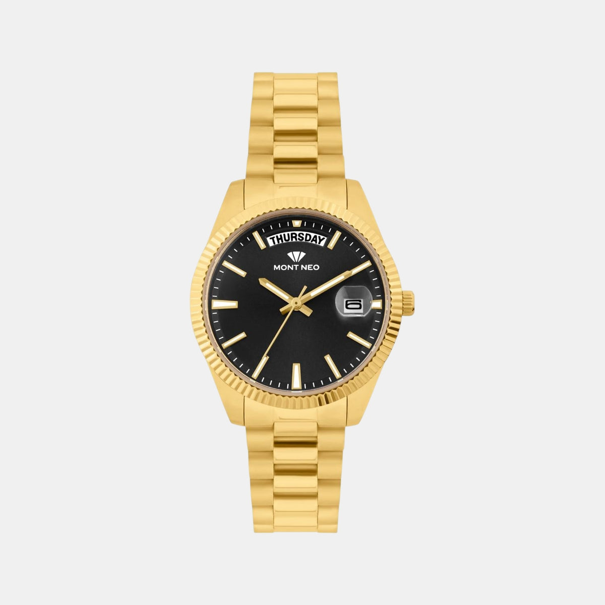 Women Quartz Black Dial Analog Stainless Steel Watch L3505D-M2204