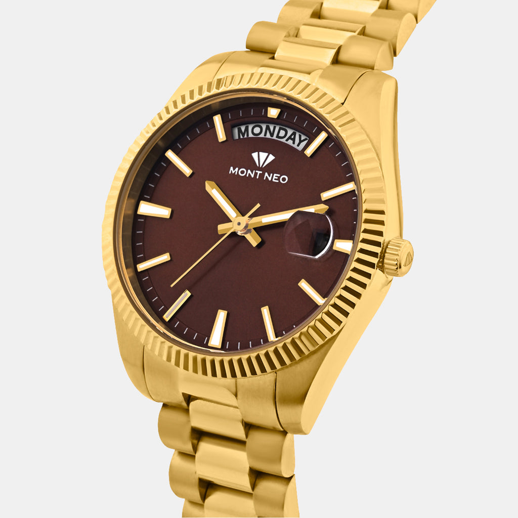 Women Quartz Red Dial Analog Stainless Steel Watch L3505D-M2212