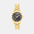 Women Quartz Black Dial Analog Stainless Steel Watch L3505D-M3304