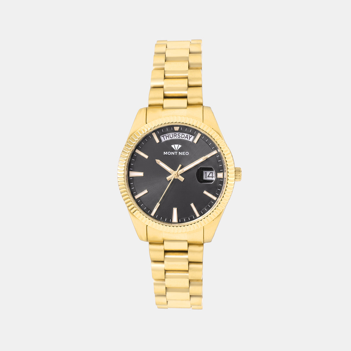 Women Quartz Black Dial Analog Stainless Steel Watch L3505D-M3304