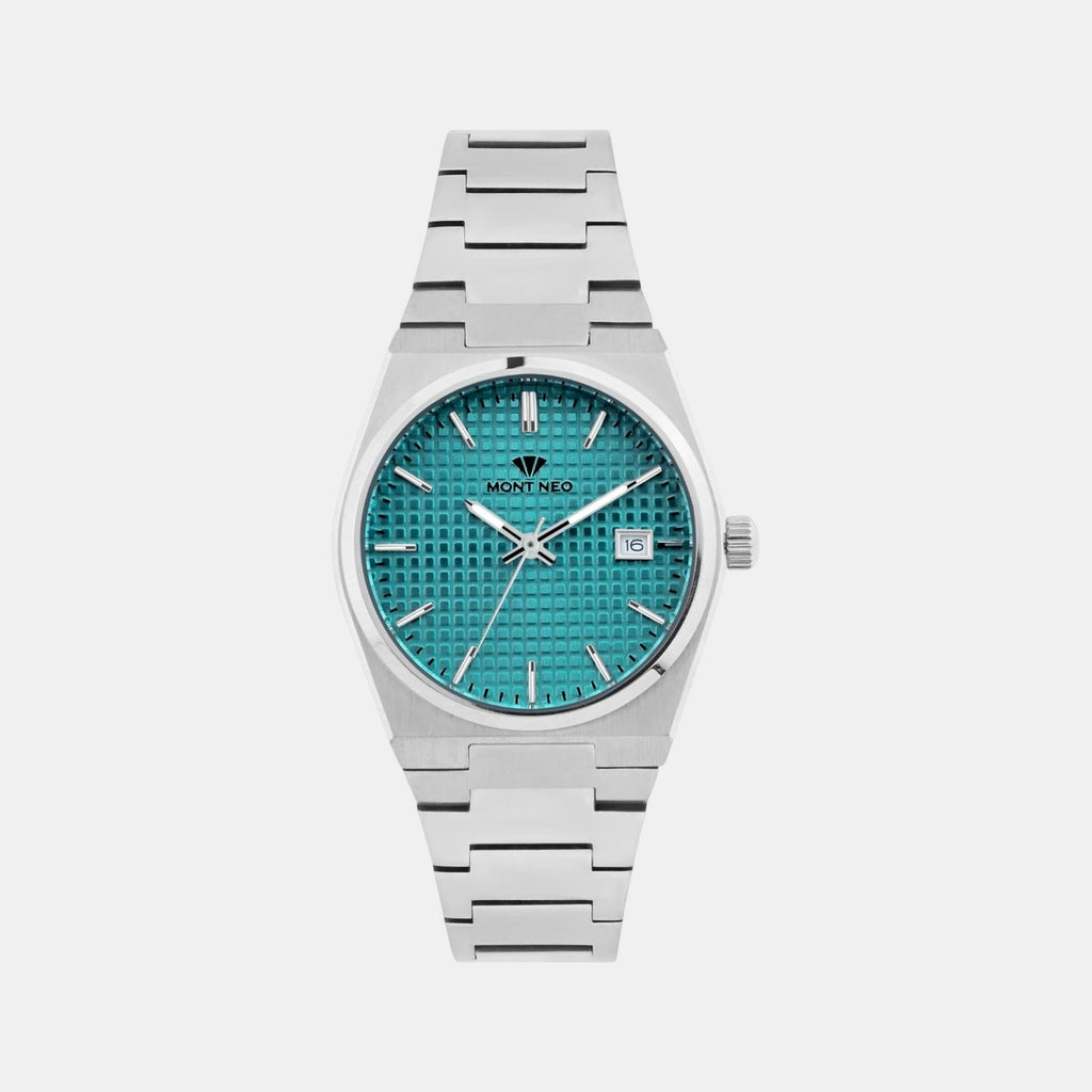 Women Quartz Blue & Green Dial Analog Stainless Steel Watch L3509E-M1118