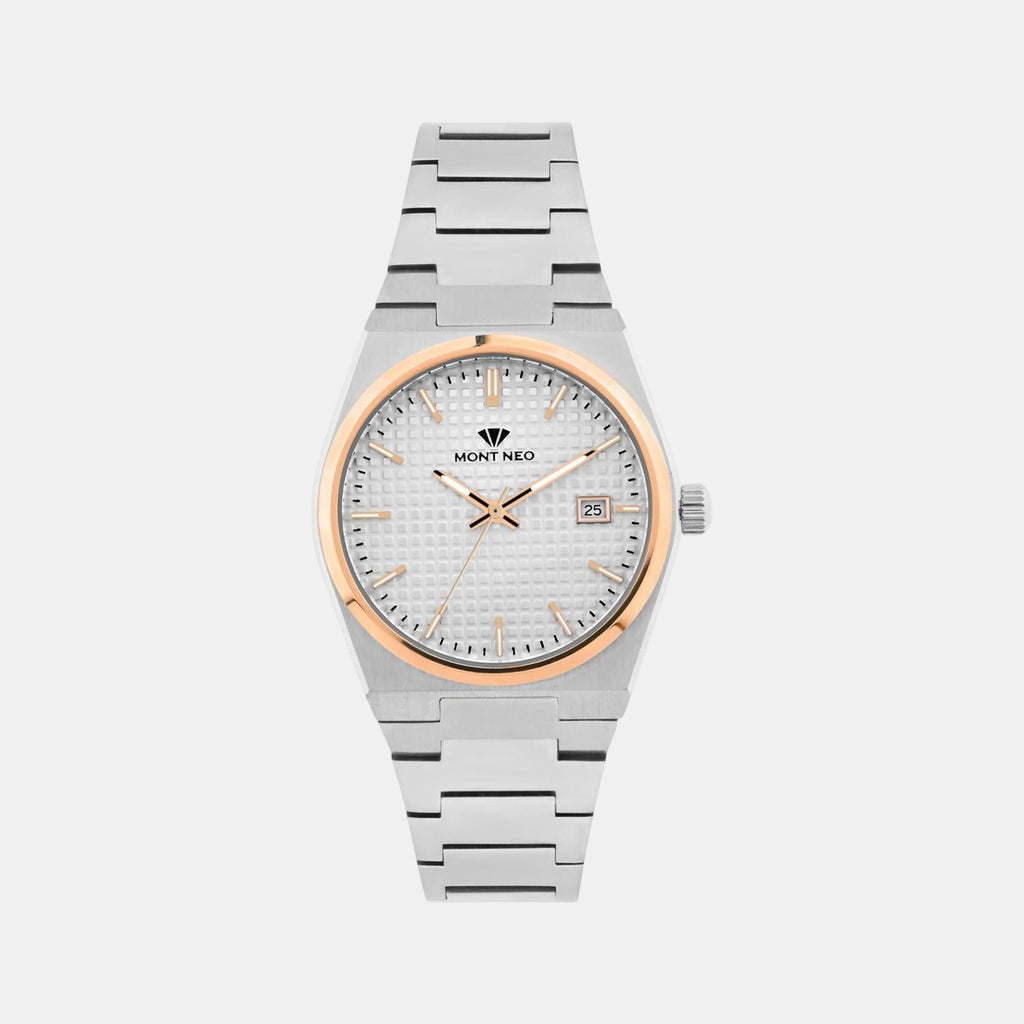 Women Quartz Silver Dial Analog Stainless Steel Watch L3509E-M1303