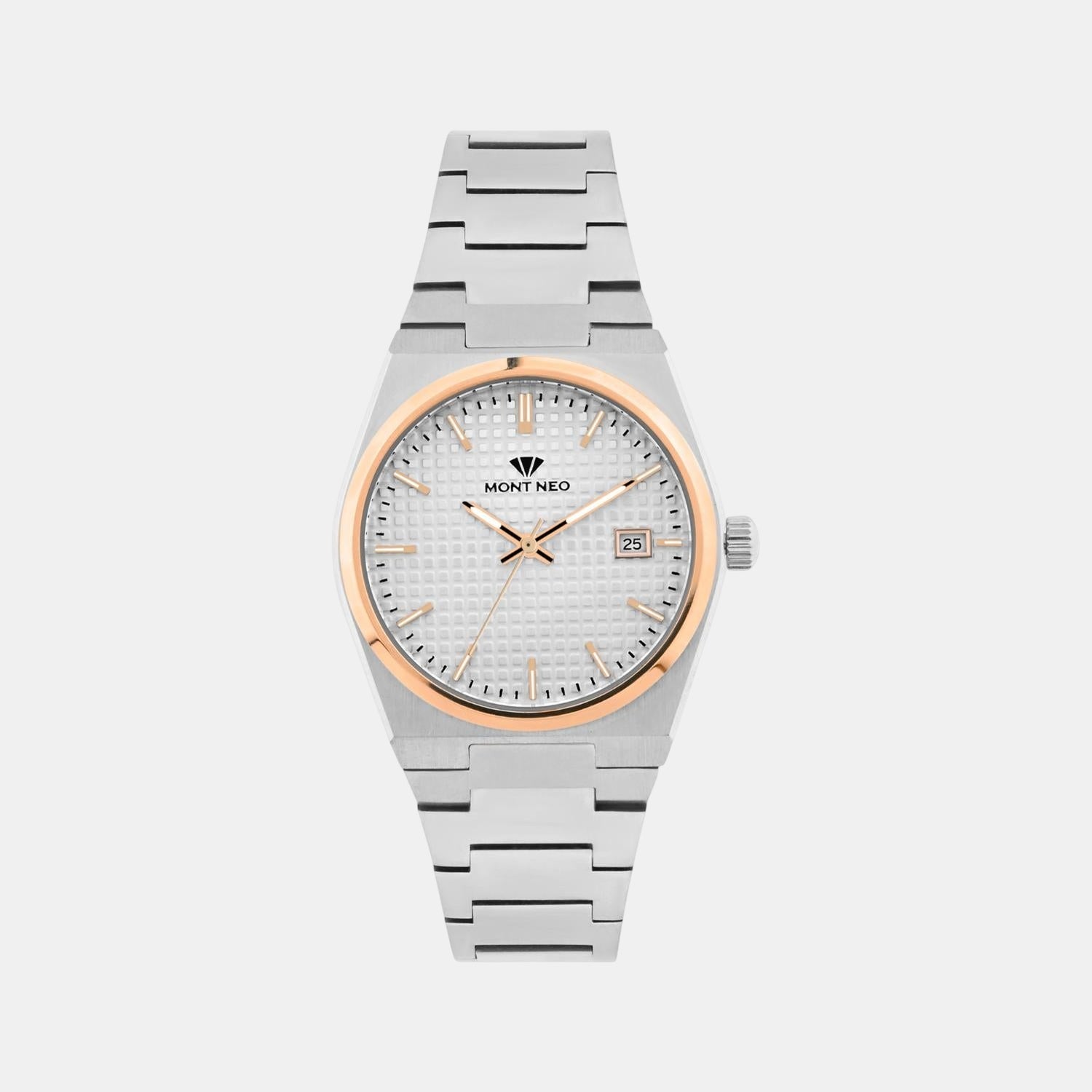 Women Quartz Silver Dial Analog Stainless Steel Watch L3509E-M1303