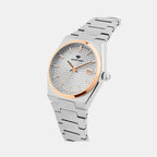 Women Quartz Silver Dial Analog Stainless Steel Watch L3509E-M1303