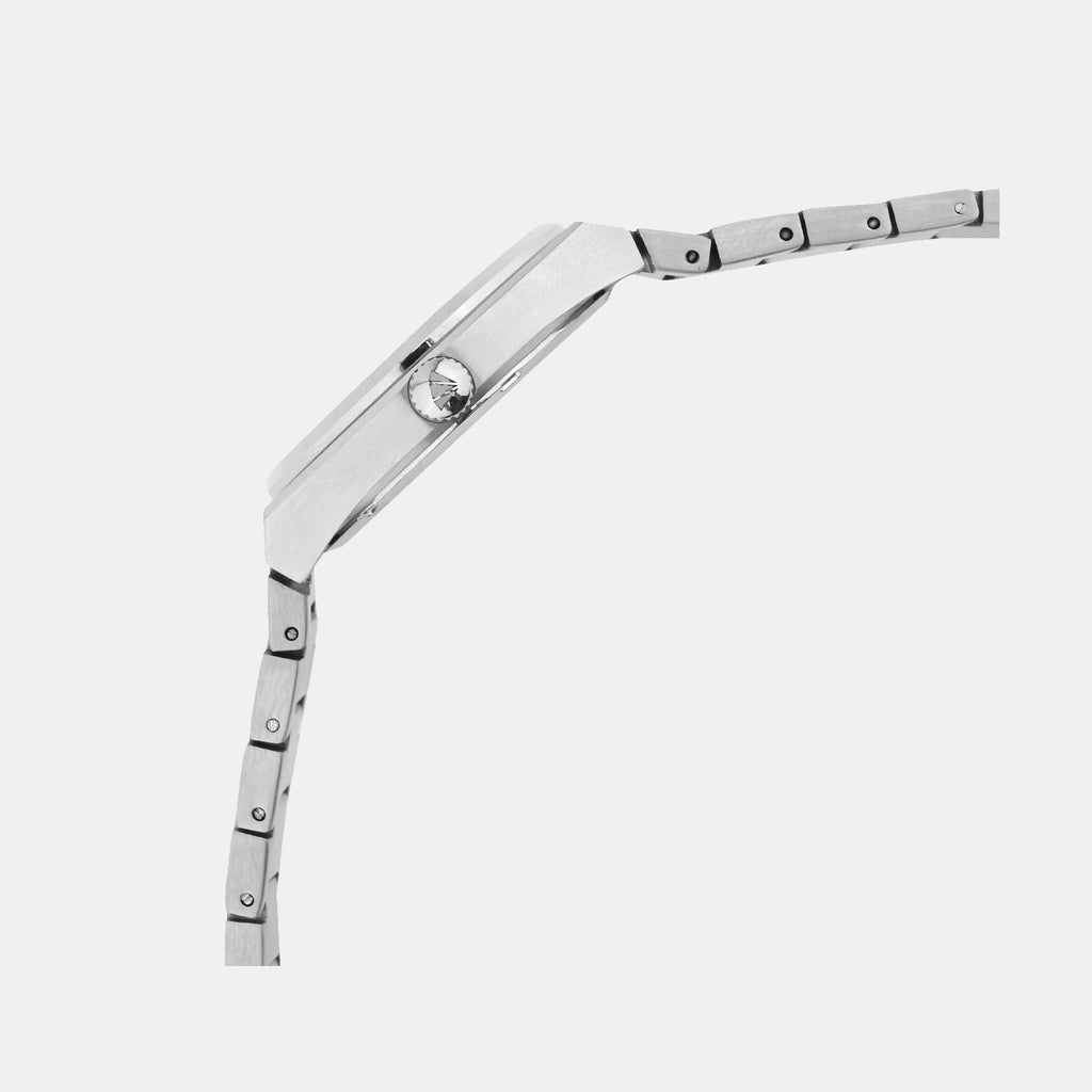 Women Quartz Silver Dial Analog Stainless Steel Watch L3509E-M1303