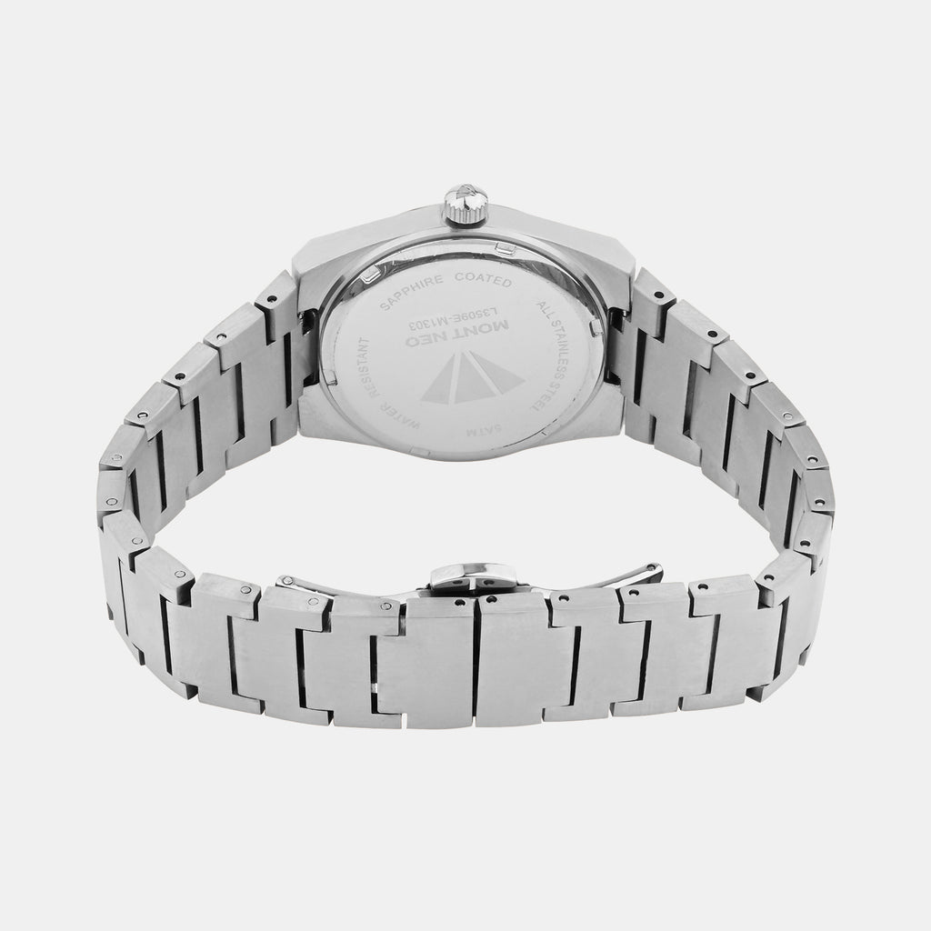 Women Quartz Silver Dial Analog Stainless Steel Watch L3509E-M1303