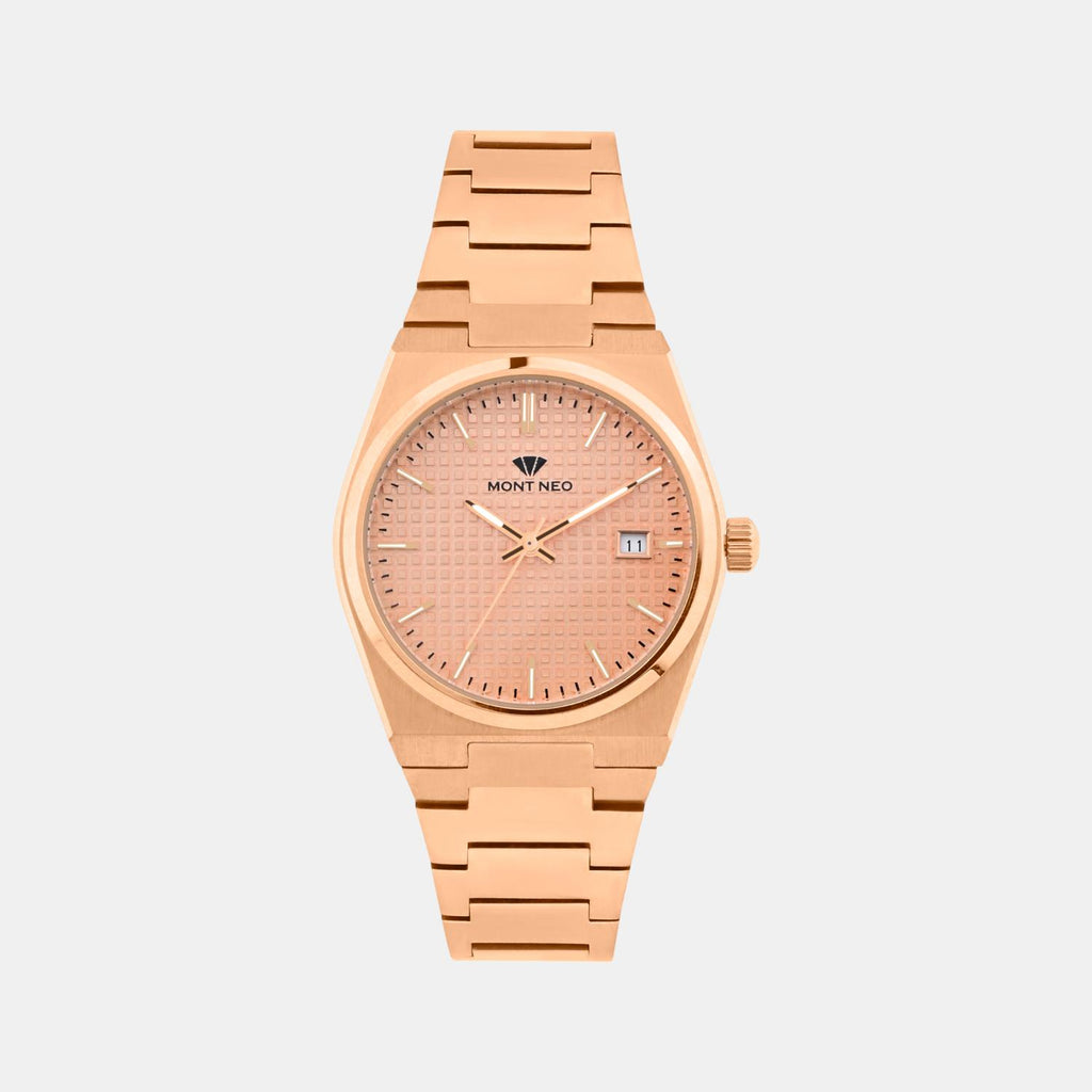 Women Quartz Gold Dial Analog Stainless Steel Watch L3509E-M3303