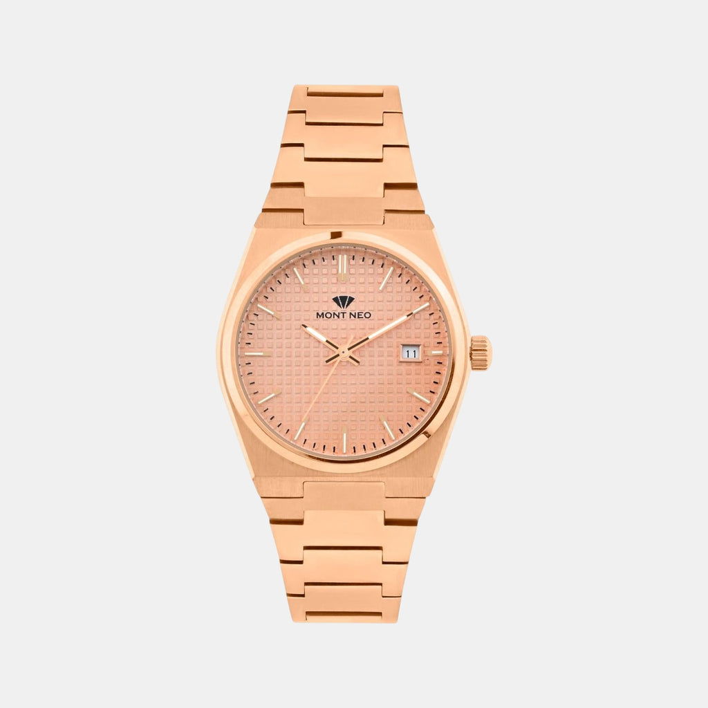 Women Quartz Gold Dial Analog Stainless Steel Watch L3509E-M3303