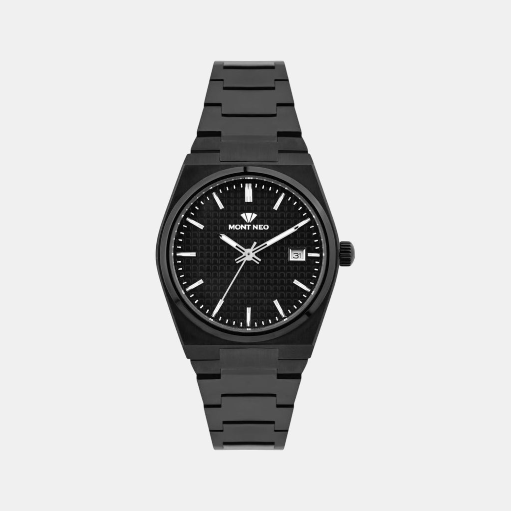 Women Quartz Black Dial Analog Stainless Steel Watch L3509E-M4404