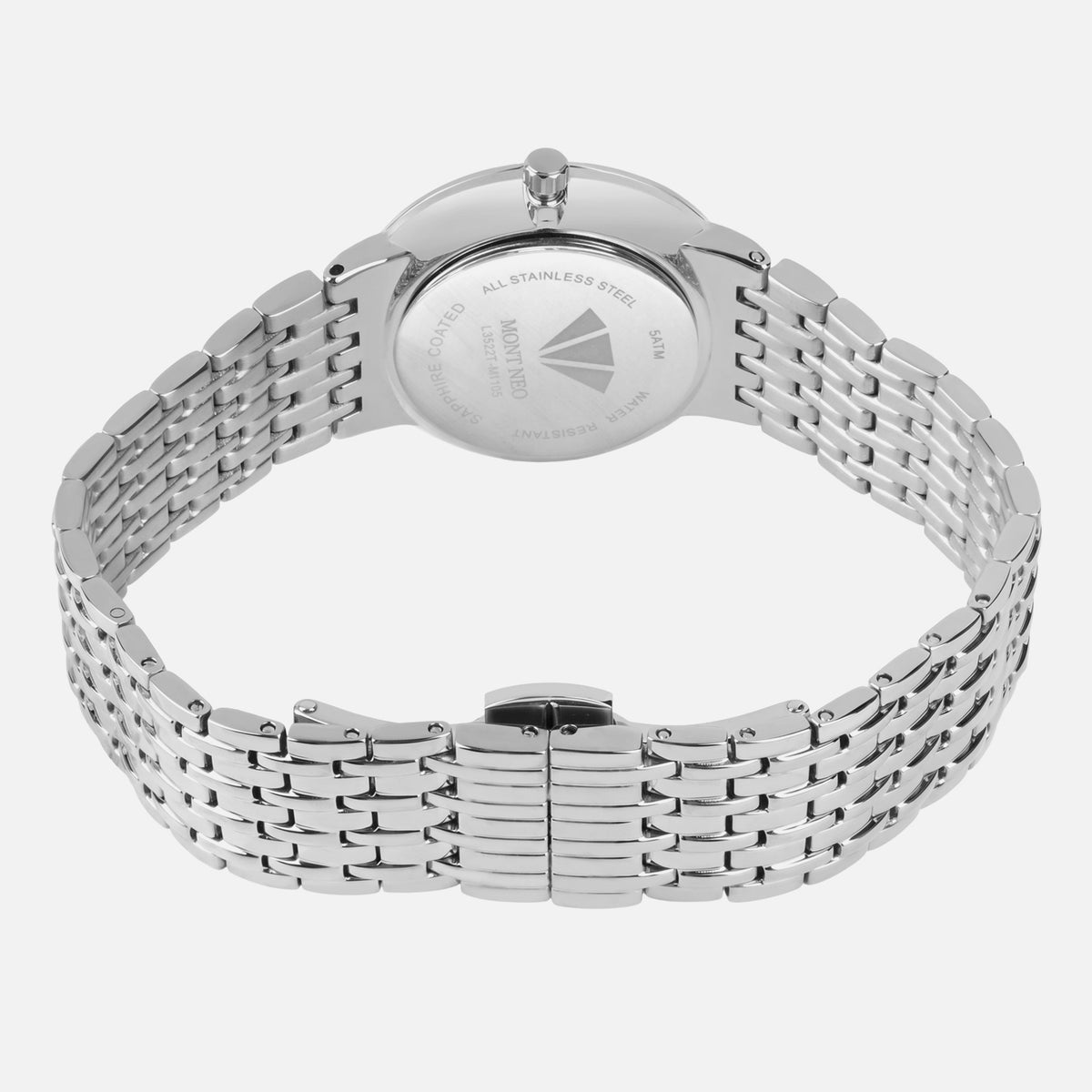 Women Quartz Grey Dial Analog Metal Watch L3522T-M1105