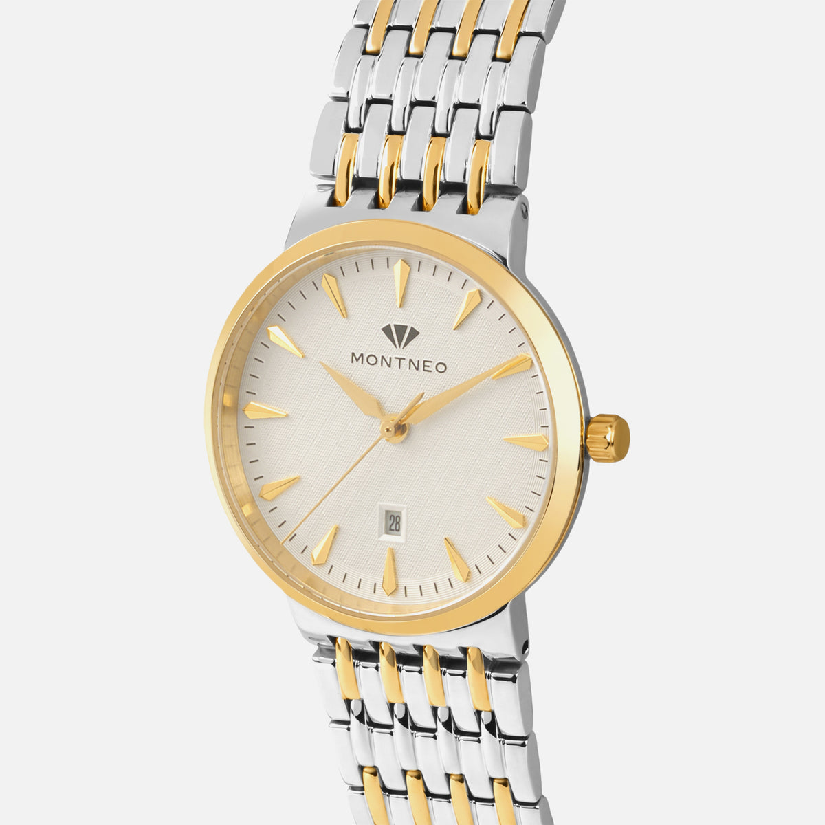 Women Quartz Silver Dial Analog Metal Watch L3522T-M1203